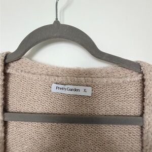 PrettyGarden Women's Cream Cardigan Sweater